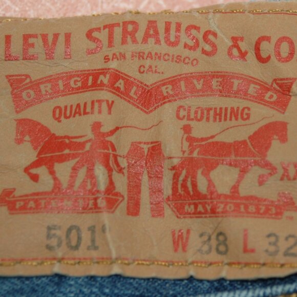 Levi's 501 Jeans Men's 38x32 Straight Red Tag Denim - Picture 7 of 11